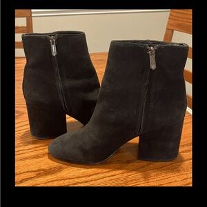 Sam Edelman Gorgeous Suede Zip Boots with Block Heels